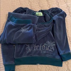 Vintage Juicy Couture embellished track suit